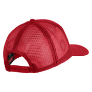 4th Marine Division Patched Solid Cotton Twill Mesh Prostyle Cap - Red OSFM