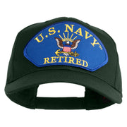 U.S. Navy Retired Blue Patched Solid Cotton Twill Pro Style Cap - Dark Green OSFM