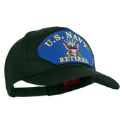 U.S. Navy Retired Blue Patched Solid Cotton Twill Pro Style Cap - Dark Green OSFM