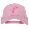 Breast Cancer Awareness Pink Ribbon Heat Transfer Unstructured Cotton Washed Cap