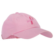 Breast Cancer Awareness Pink Ribbon Heat Transfer Unstructured Cotton Washed Cap