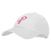 Breast Cancer Awareness Pink Ribbon Heat Transfer Unstructured Cotton Washed Cap