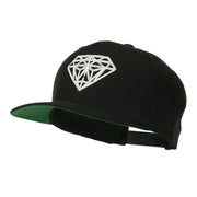 Big Diamond Embroidered Flat Bill Cap