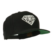 Big Diamond Embroidered Flat Bill Cap