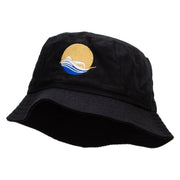 Swimming Pool Embroidered Bucket Hat - Black OSFM