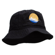 Swimming Pool Embroidered Bucket Hat - Black OSFM