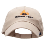 Dream Team Low Profile Pet Spun Washed Cap - Khaki OSFM