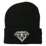 Big Diamond Embroidered Long Beanie