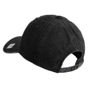 U.S. Marine Corps 3rd Marine Division Embroidered Washed Solid Pigment Dyed Cotton Twill Brass Buckle Cap - Black OSFM