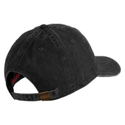 U.S. Marine Corps 3rd Marine Division Embroidered Washed Solid Pigment Dyed Cotton Twill Brass Buckle Cap - Black OSFM