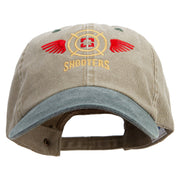 US Shooters Embroidered Pigment Dyed Wash Cap - Khaki-Green OSFM