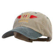 US Shooters Embroidered Pigment Dyed Wash Cap - Khaki-Green OSFM