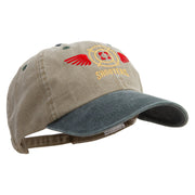 US Shooters Embroidered Pigment Dyed Wash Cap - Khaki-Green OSFM