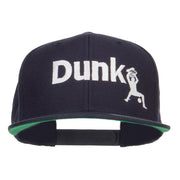 Basketball Dunk Embroidered Snapback Cap