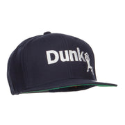 Basketball Dunk Embroidered Snapback Cap