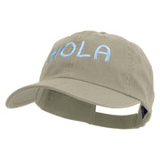 Artistic Style Hola Embroidered Low Profile Dyed Cotton Twill Cap - Putty OSFM