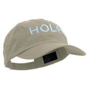 Artistic Style Hola Embroidered Low Profile Dyed Cotton Twill Cap - Putty OSFM