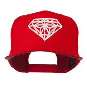 Big Diamond Embroidered Flat Bill Cap