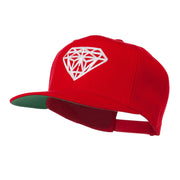 Big Diamond Embroidered Flat Bill Cap