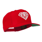 Big Diamond Embroidered Flat Bill Cap