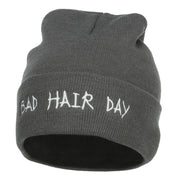 Bad Hair Day Embroidered Long Beanie