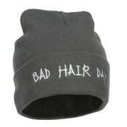 Bad Hair Day Embroidered Long Beanie