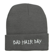 Bad Hair Day Embroidered Long Beanie