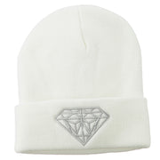 Big Diamond Embroidered Long Beanie