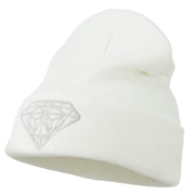 Big Diamond Embroidered Long Beanie