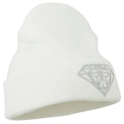 Big Diamond Embroidered Long Beanie