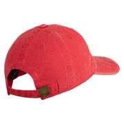 U.S. Marine Corps 3rd Marine Division Embroidered Washed Solid Pigment Dyed Cotton Twill Brass Buckle Cap - Red OSFM