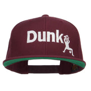 Basketball Dunk Embroidered Snapback Cap