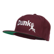 Basketball Dunk Embroidered Snapback Cap