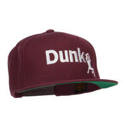 Basketball Dunk Embroidered Snapback Cap