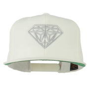 Big Diamond Embroidered Flat Bill Cap