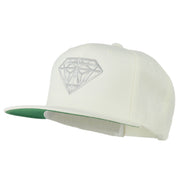 Big Diamond Embroidered Flat Bill Cap