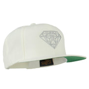 Big Diamond Embroidered Flat Bill Cap