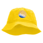 Swimming Pool Embroidered Bucket Hat - Yellow OSFM