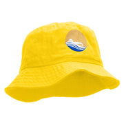 Swimming Pool Embroidered Bucket Hat - Yellow OSFM