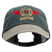 US Shooters Embroidered Pigment Dyed Wash Cap - Spruce-Khaki OSFM