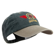 US Shooters Embroidered Pigment Dyed Wash Cap - Spruce-Khaki OSFM