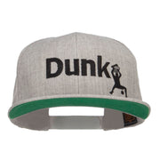 Basketball Dunk Embroidered Snapback Cap