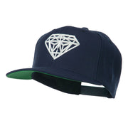 Big Diamond Embroidered Flat Bill Cap