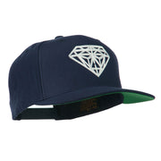 Big Diamond Embroidered Flat Bill Cap