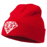 Big Diamond Embroidered Long Beanie