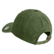 U.S. Marine Corps 3rd Marine Division Embroidered Washed Solid Pigment Dyed Cotton Twill Brass Buckle Cap - Olive OSFM