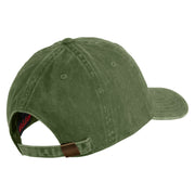 U.S. Marine Corps 3rd Marine Division Embroidered Washed Solid Pigment Dyed Cotton Twill Brass Buckle Cap - Olive OSFM