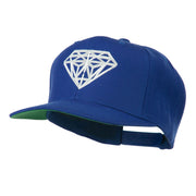 Big Diamond Embroidered Flat Bill Cap