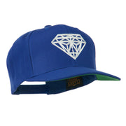 Big Diamond Embroidered Flat Bill Cap