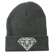 Big Diamond Embroidered Long Beanie